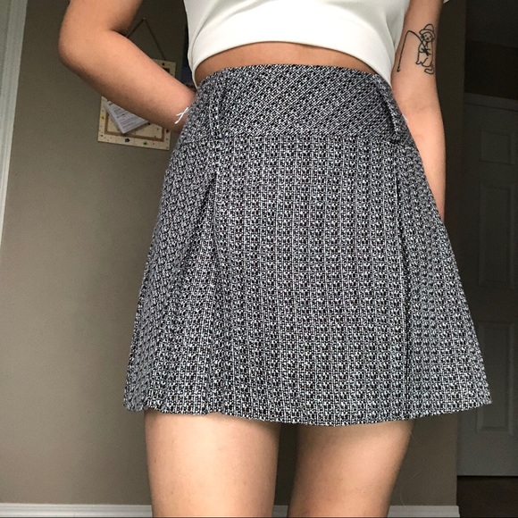Vintage 90s tweed pleated skirt - Picture 1 of 4